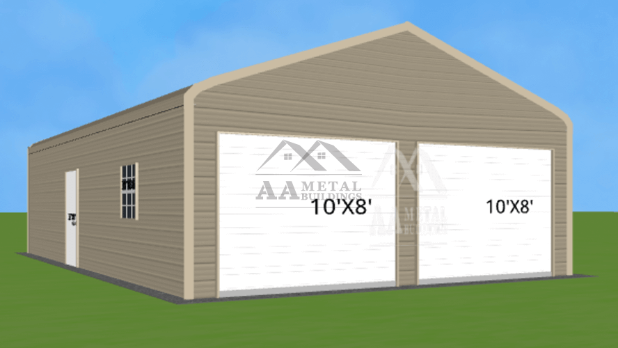 24x35 Regular Roof Metal Garage Strong Durable Garages With Endless Potential Uses