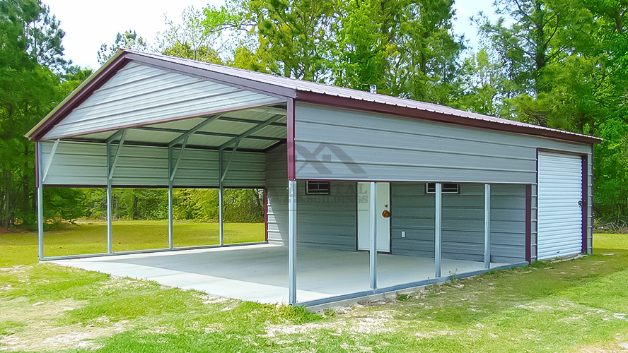 22x30 Vertical Roof Utility Structure - AA Metal Buildings | Custom and ...